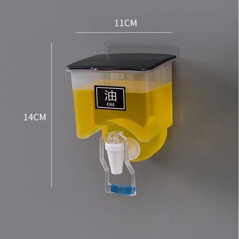 Wall Mounted Oil Bottle, 500Ml Liquid Spice Jar, Vinegar Dispenser, BBQ Cooking Baking Accessories Wall Mounted Oil Bottle, 500Ml Liquid Spice Jar, Vinegar Dispenser, BBQ Cooking Baking Accessories